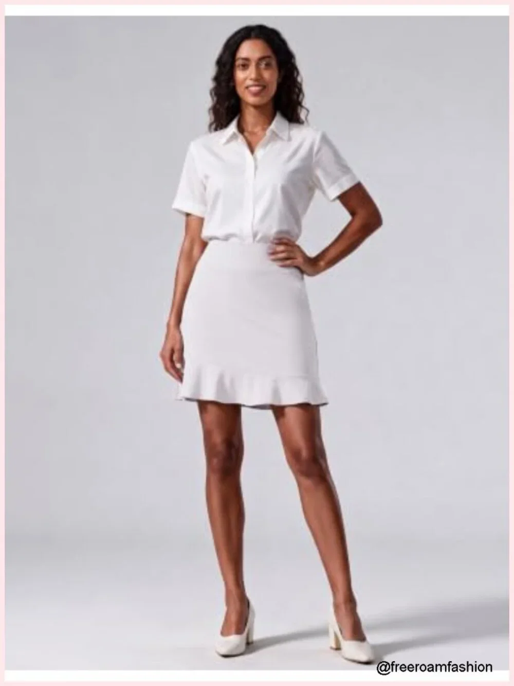 Women's Skort with 6 Pockets, High Waist, Ruffle Hem, UPF 50+, 4-Way Stretch